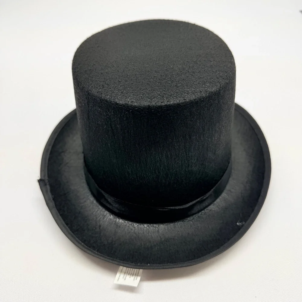 Black Top Hat Costume Accessory Adult Cosplay Party Novelty